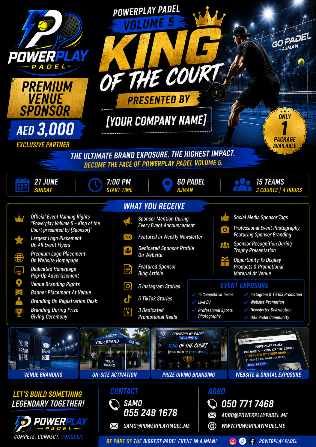 Powerplay Volume 5 — Premium Venue Sponsor package